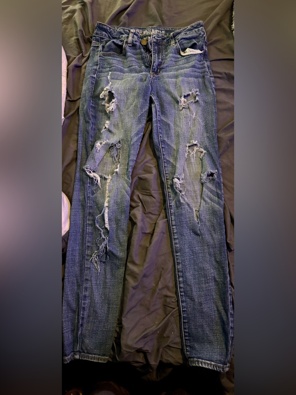 American Eagle Outfitters Hi-Rise Jeggings Ripped Sz.6 Regular
